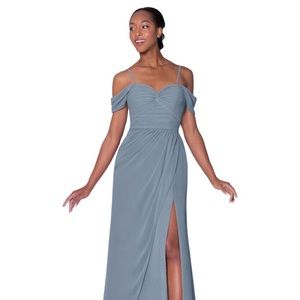 Azazie Mellie A8 Dusty Blue